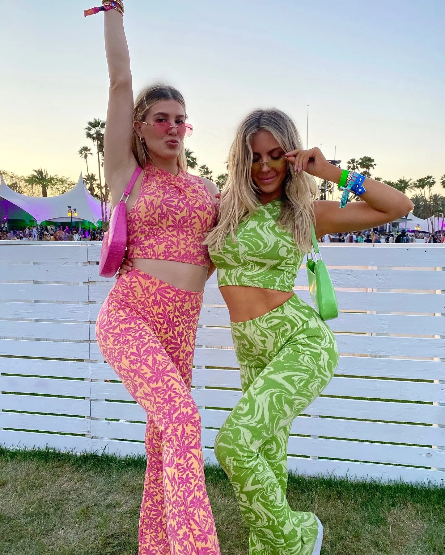 Eugenie Bouchard and twin sister Beatrice stunned at Coachella Festival in matching Powerpuff Girl outfits