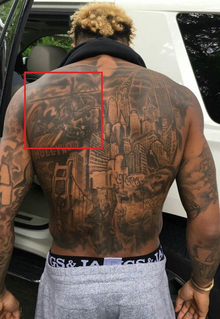 Odell Beckham Jr-Helicopter-Tattoo