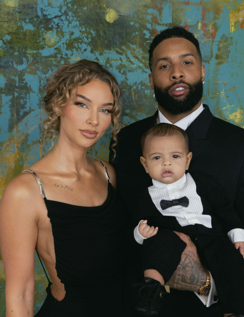 Odell Beckham Jr., his girlfriend Lauren Wood, and son Zydn at the ESPY Awards.