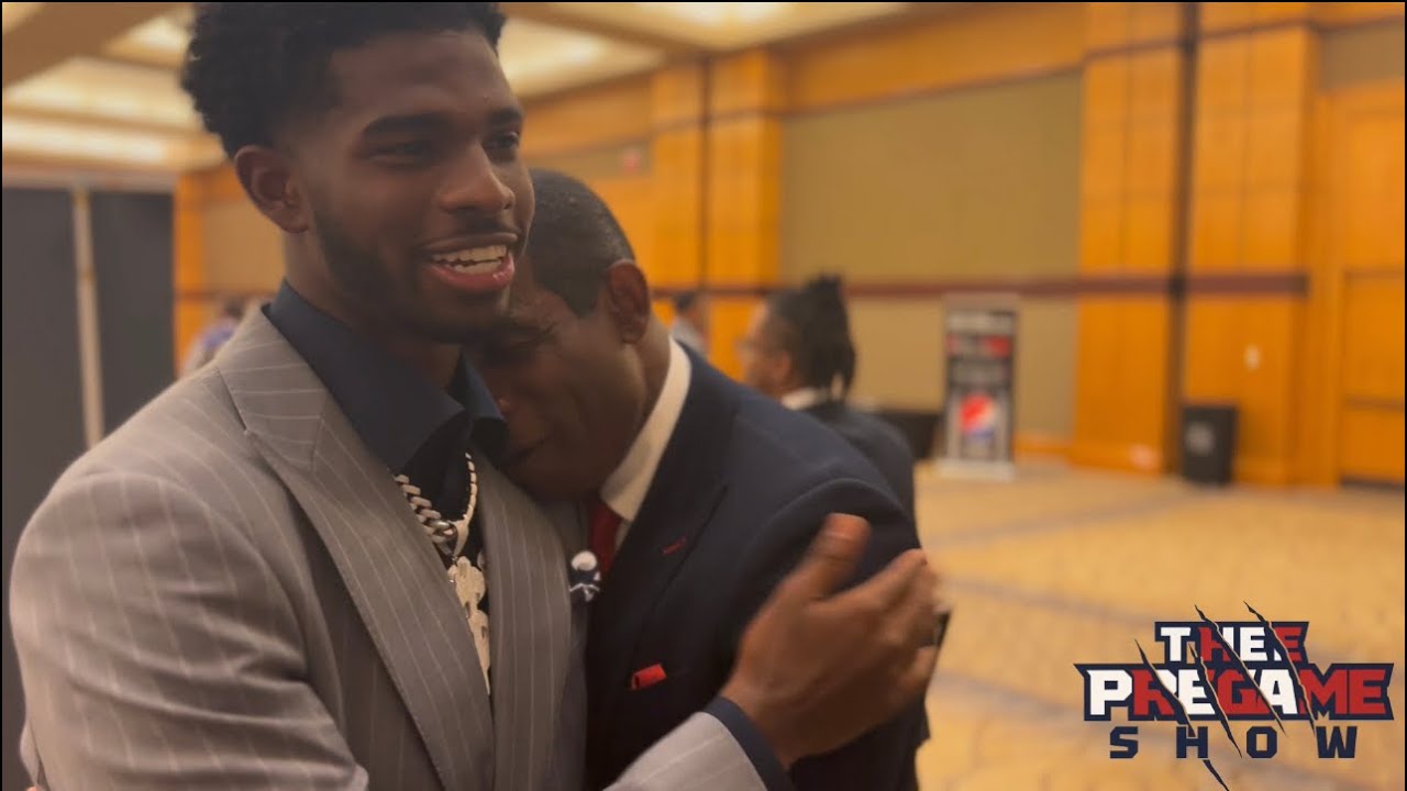 EXCLUSIVE - Shedeur Sanders Learns He's Preseason Offensive Player of The  Year - YouTube